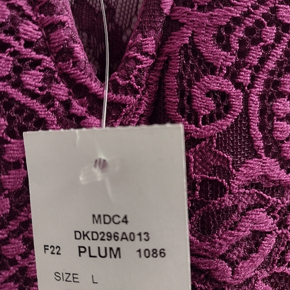 🍃NEW Plum Lace Paisley Top | Empire Waist Mini Dress - Picture 3 of 4